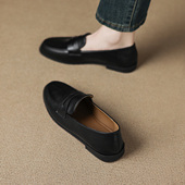 巨好看黑色小皮鞋 女软底不累脚乐福鞋 女2026春新款 一脚蹬绝美单鞋