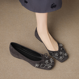 2026年新款春款法式浅口鞋子女方头浅口平底鞋巨好看单鞋女不累脚