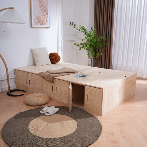 顺丰包邮全实木燕尾榫木箱子拼床