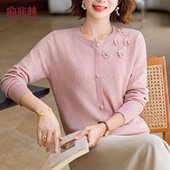 上衣小衫 2025新款 五十多岁休闲宽松针织衫 妈妈装 针织衫 中老年女装