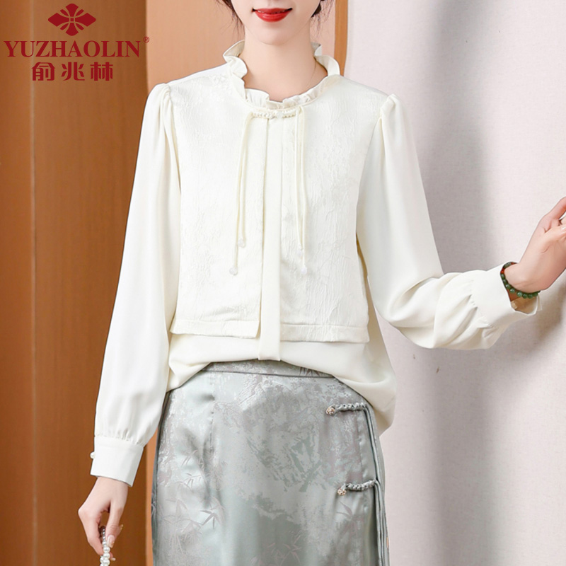 2024新款中老年50妈妈雪纺薄款