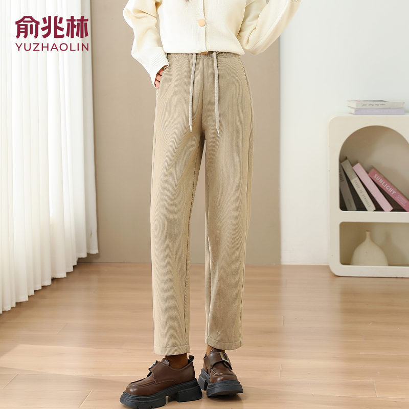 俞兆林妈妈冬装加绒保暖休闲裤