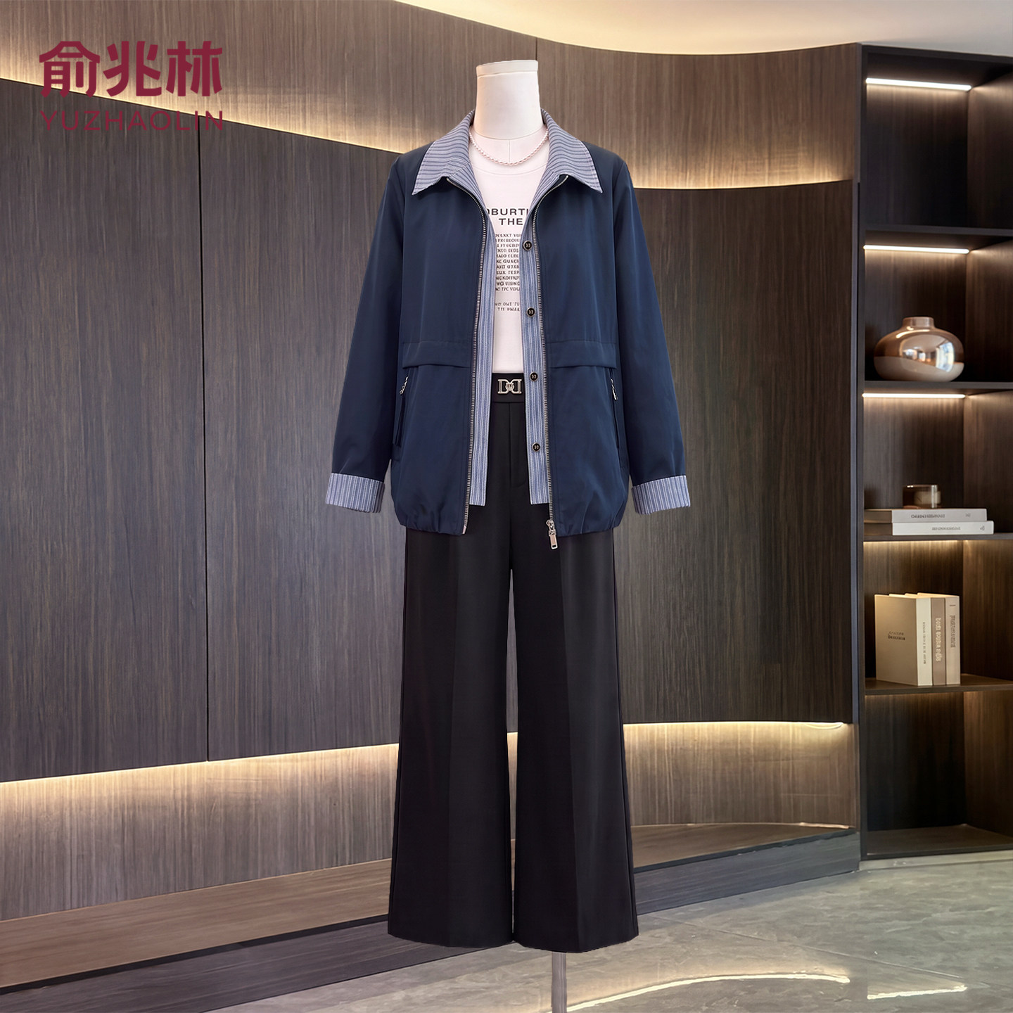 【俞兆林正品】假两件妈妈外套图片