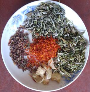 包邮 艾叶红花干姜益母草花椒泡脚包35元 30袋一个月量