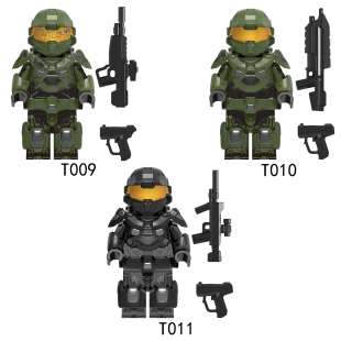 适用乐高光环光晕HALO士官长斯巴达第三方拼装积木人仔玩具T009
