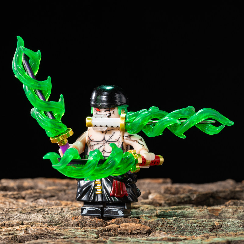 兼容乐高op海贼王索隆萨博球形关节第三方拼装积木人仔玩具dy603