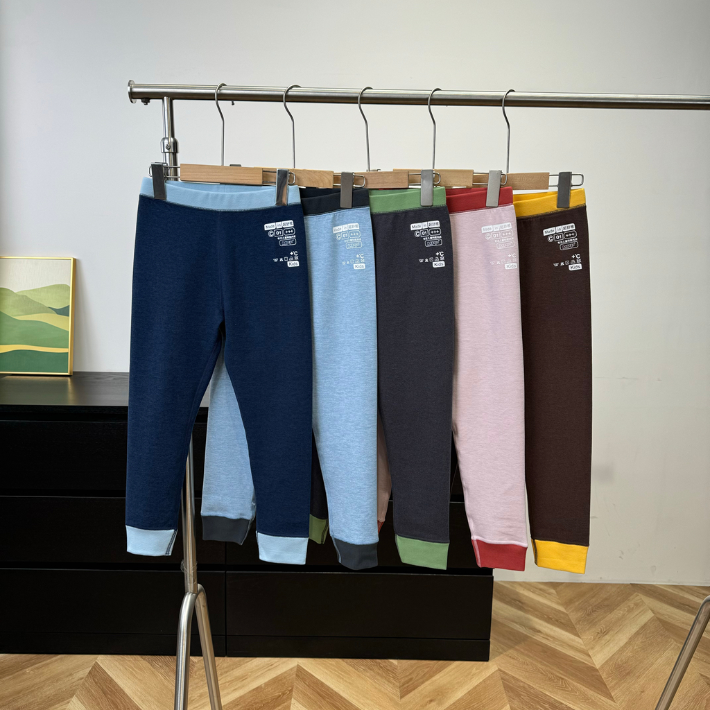 25秋季彩色德绒保暖裤儿童秋裤高弹保暖柔软休闲打底裤2587