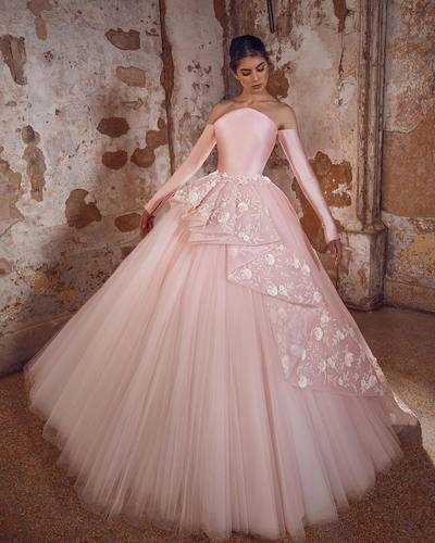 收腰显瘦遮肉纯手工缝制晚礼服