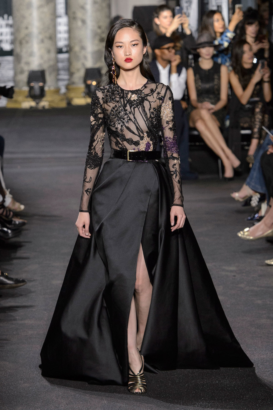 遮肉显瘦优雅纯手工缝制晚礼服