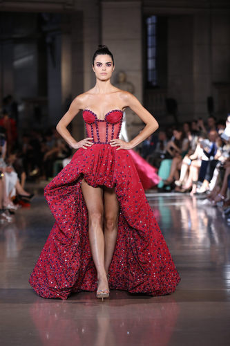 露腿显瘦性感纯手工缝制晚礼服