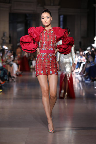 露腿显瘦时尚纯手工缝制小礼服