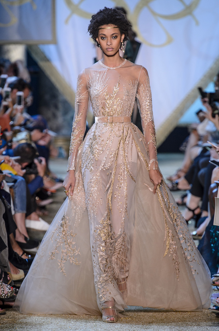 遮肉显瘦收腰纯手工缝制晚礼服