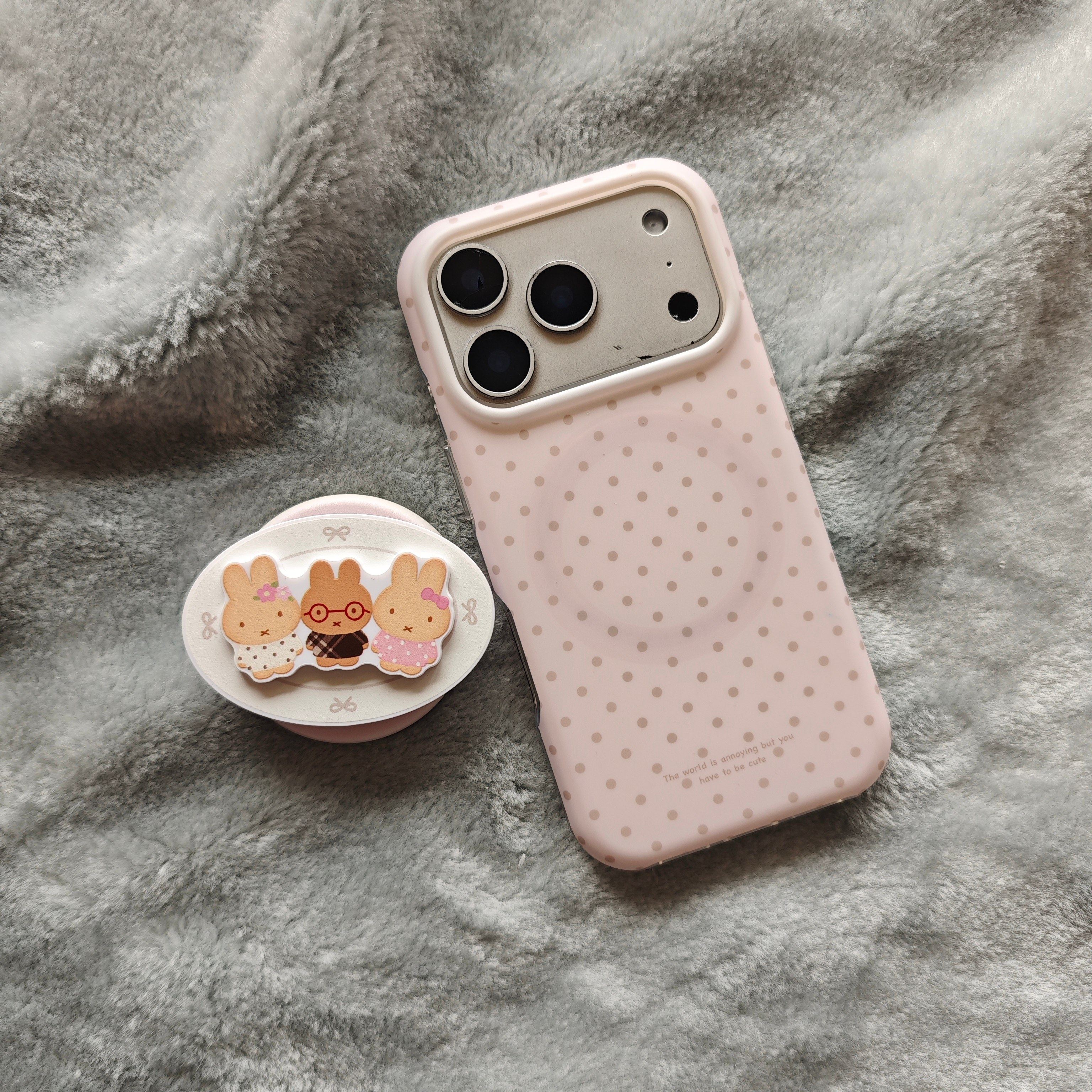圆弧气囊IMD磁吸卡通可爱藕粉色波点手机壳适用iphone17promax大孔防摔15苹果16磨砂14米菲兔支架13简约少女