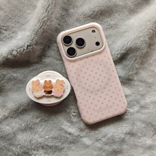 圆弧气囊IMD磁吸卡通可爱藕粉色波点手机壳适用iphone17promax大孔防摔15苹果16磨砂14米菲兔支架13简约少女