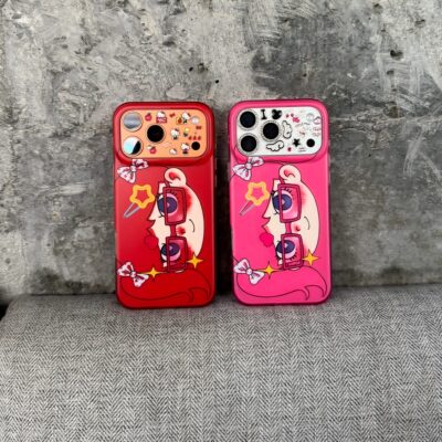 双马尾蝴蝶结眼镜小女孩手机壳