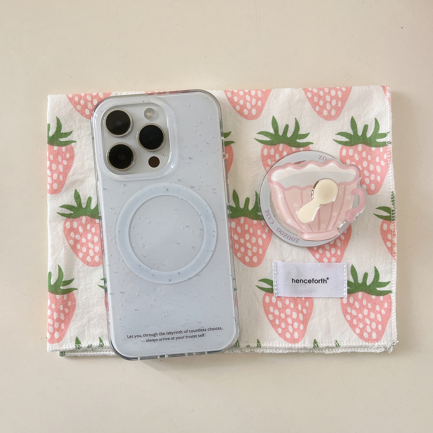 双层印花imd磁吸闪粉蓝色泼墨简约手机壳适用iphone16proamx大孔防摔苹果15趣味14亮面13女生杯子支架硬壳ins