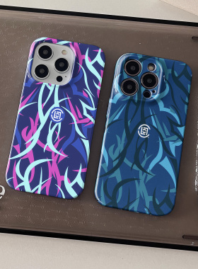 荆刺潮牌CLOT陈冠希给个性创意适用13苹果15promax手机壳菲林软全包华为mate60红米oppo小米14vivo情侣nova11