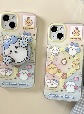 日漫啦啦队chiikawa小八可爱卡通双层IMD磁吸17手机壳适用苹果16promax华为80mate60大孔12趣味iphone15女14