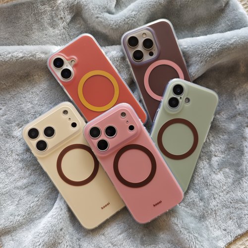 时尚潮流极简撞色纯色五色手机壳