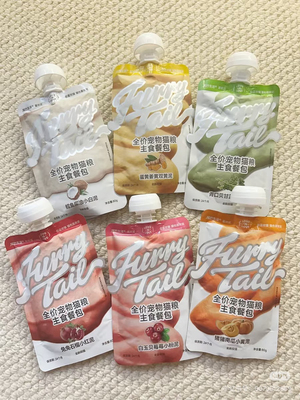 尾巴生活吸吸酱主食餐包猫主食罐成猫幼猫发腮增肥彩虹泥