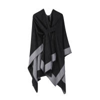 shawl cloak: Travel double-sided cloak for men and women, warm air-conditioned room shawl, solid color, large shawl for going out and shopping thumbnail 6