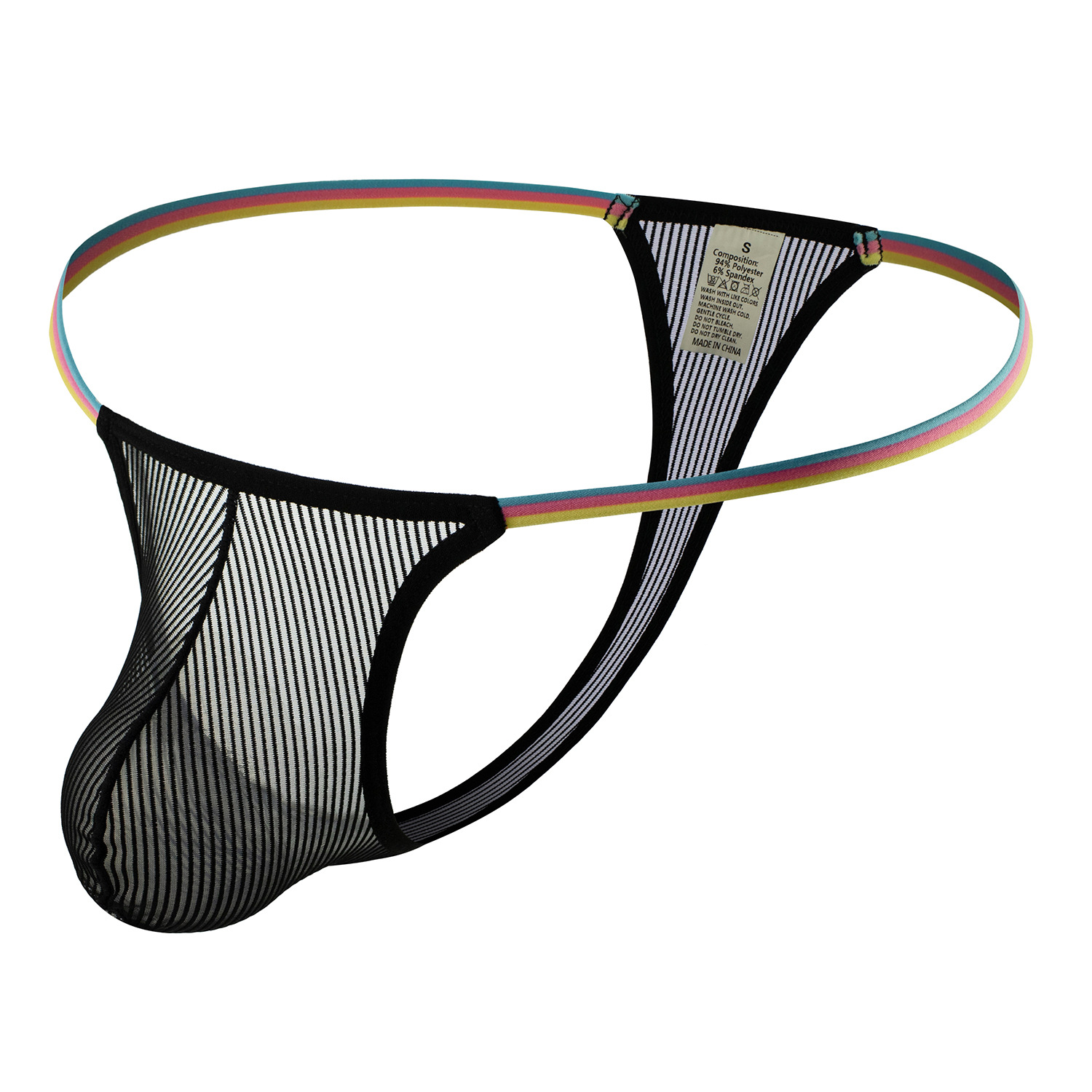 男士网纱透明U凸单丁裤性感无痕