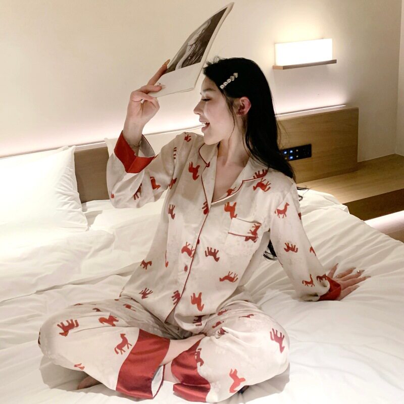冰丝睡衣女春夏季2026新款时尚小马元素国风家居服套装韩系可外穿