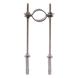 304不锈钢离墙码管卡固定支架水管卡燃气管焊接管夹管箍抱箍卡扣