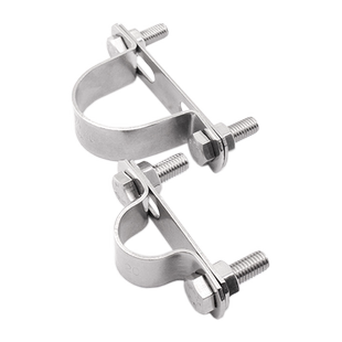 304不锈钢圆管固定卡扣钢管加厚骑马卡管卡管夹水管支架U型管抱箍