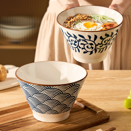 陶瓷拉面碗家用2025新款斗笠面碗