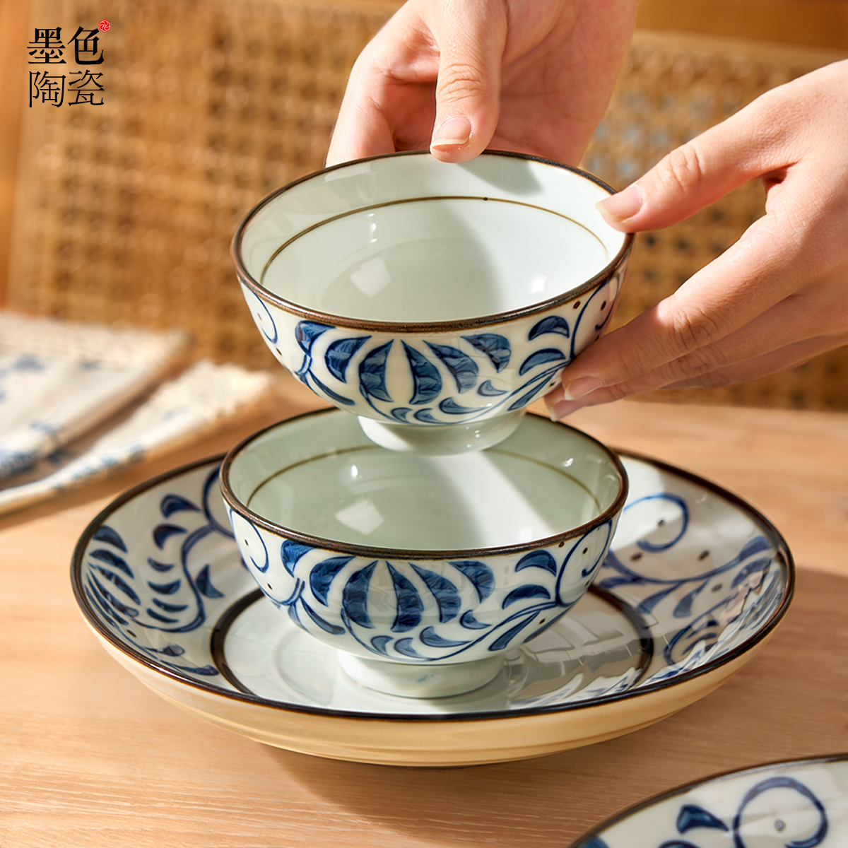 墨色日式餐具米饭碗家用2025新款