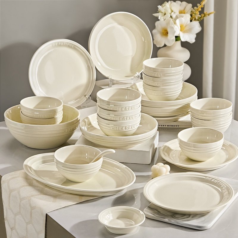 法式碗盘套装家用2026新款碗碟筷餐具高级感乔迁新居新婚礼物碗具,餐饮具,碗,淘宝优惠券,粉丝福利购,淘宝优惠卷