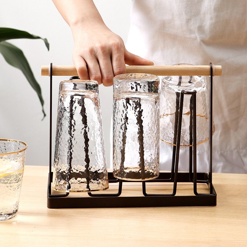 墨色铁艺杯架厨房置物架沥杯架水杯玻璃杯沥水架挂架酒杯收纳架子|ruв категории кухня/посуда, кухонный Гаджет/кухня хранения, кухня хранения шельфа/кухня стойка, кухня стойка/угловой стойка - от Buy2taobao.com для оказания профессиональной услуги покупки агента Taobao
