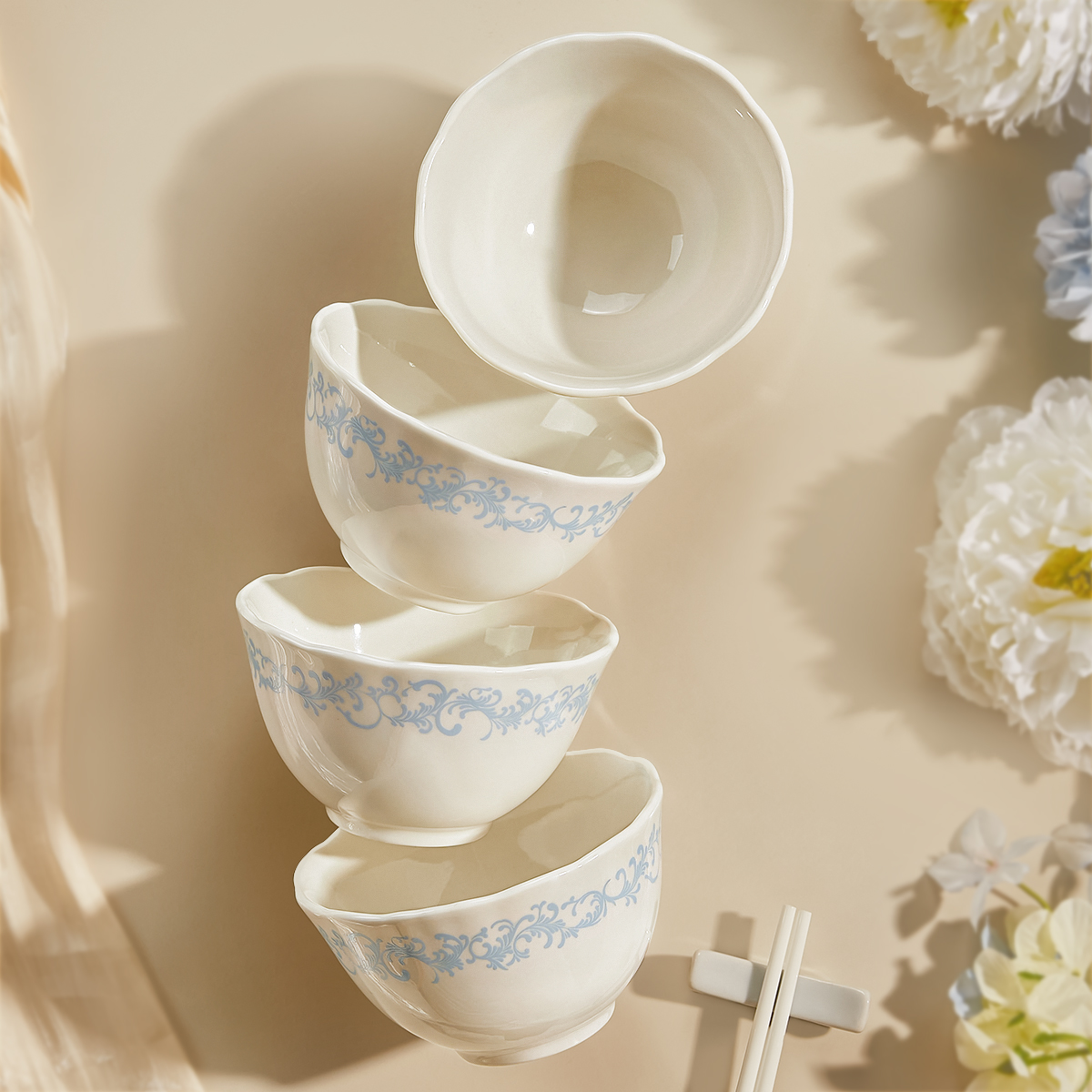 高颜值陶瓷米饭碗精致吃饭碗