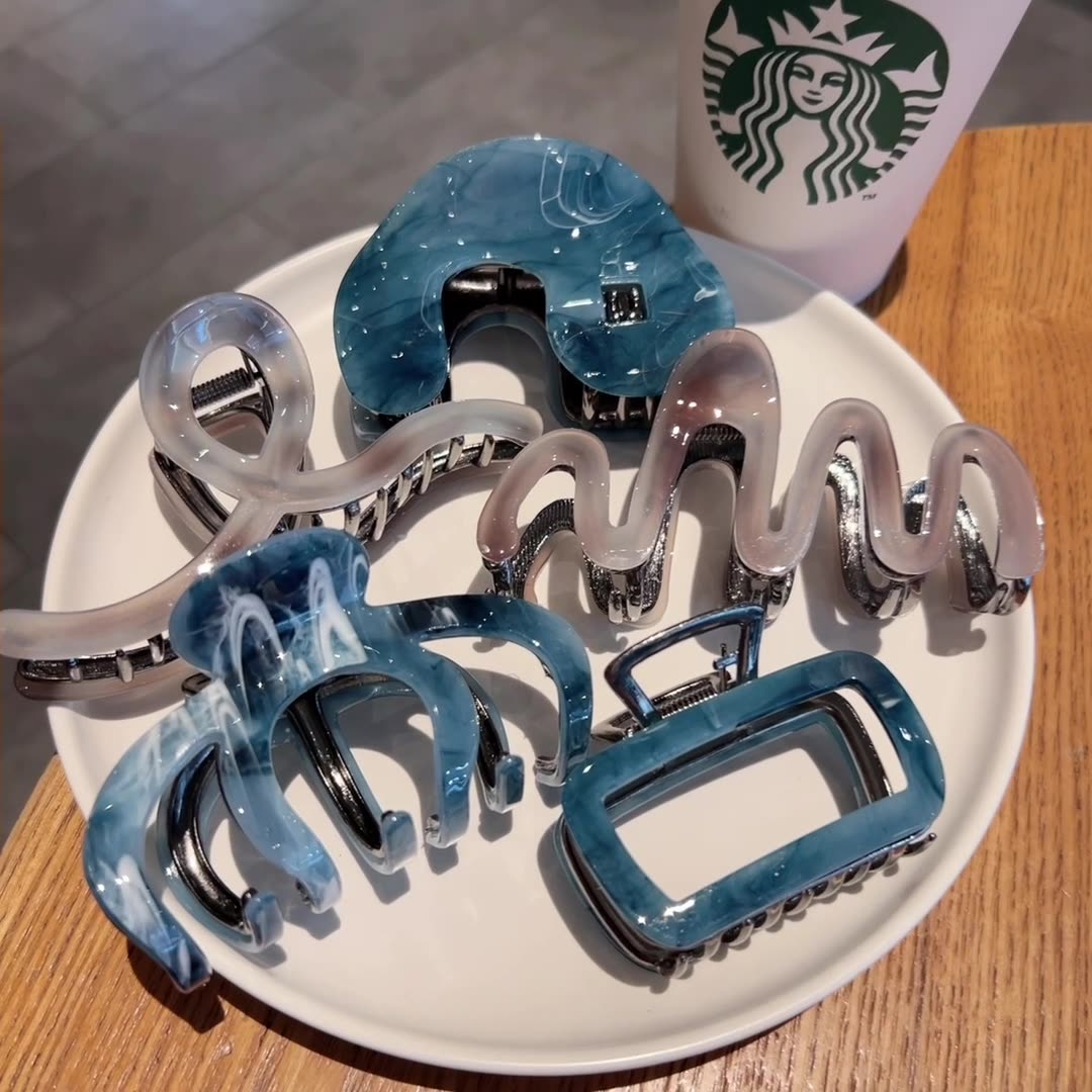 水墨系抓夹醋酸高端发夹高品质