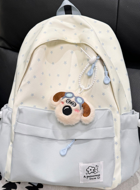 书包女小学生初中生高中生背包日系高颜值撞色可爱轻便新款双肩包