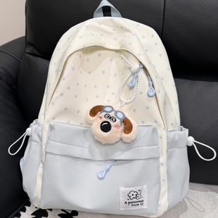 书包女小学生初中生高中生背包日系高颜值撞色可爱轻便新款 双肩包