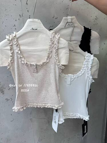 十三行2026春季新款花边吊带背心女修身显瘦辣妹百搭上衣