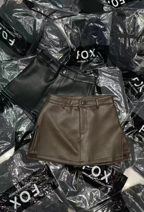 十三行现货2025春秋新款气质辣妹时尚性感皮半身裙女