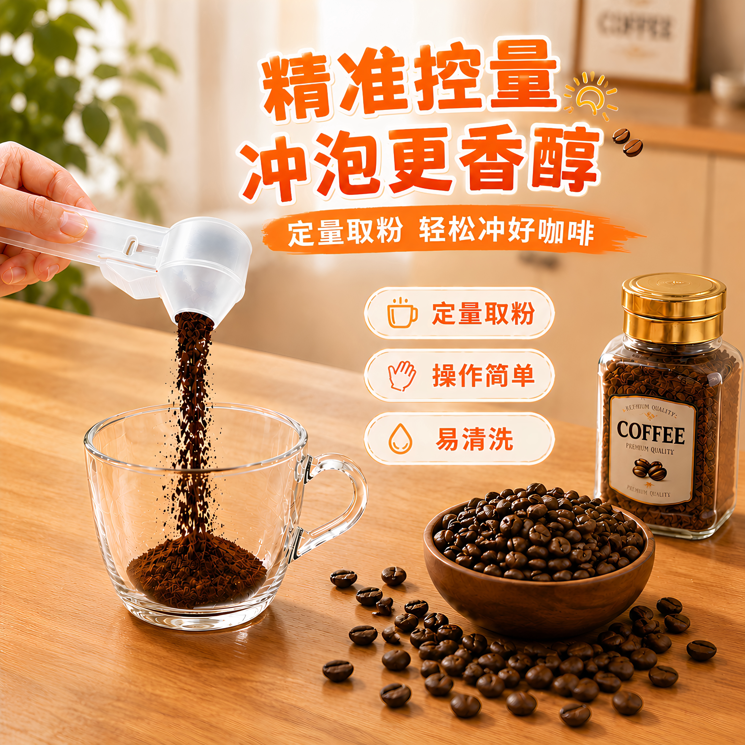 新款滑动量勺蛋白粉勺子