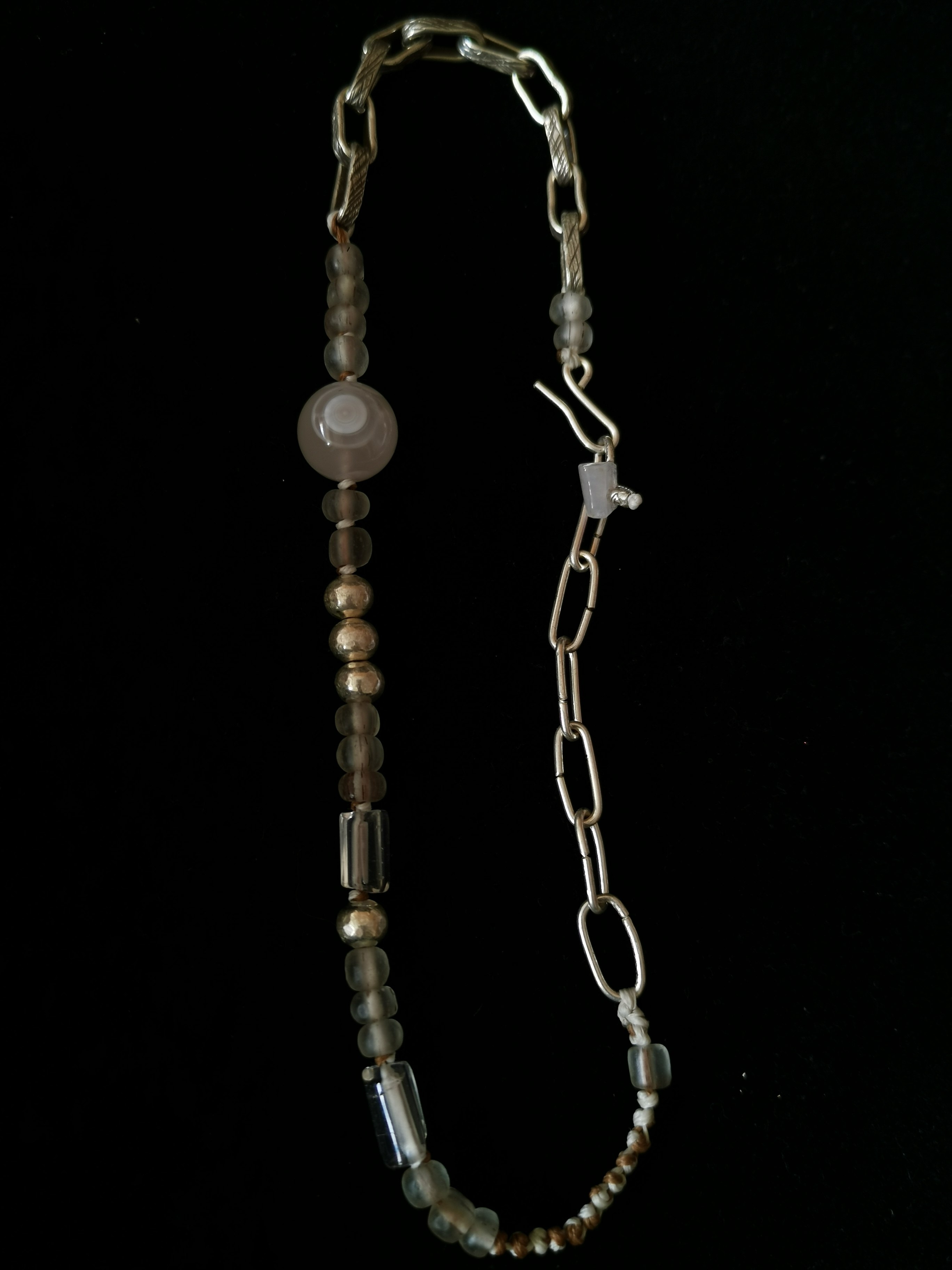 手作颈链Choker项链原矿天然玛瑙石小众高级编绳项链,饰品/流行首饰/时尚饰品新,银饰项链,淘宝优惠券,粉丝福利购,淘宝优惠卷