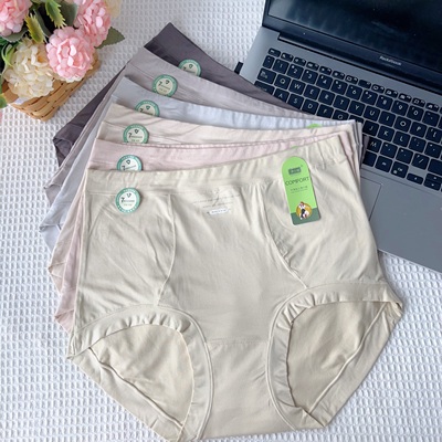 粉岱净小姐 女士内裤7A抗菌高腰莫代尔柔软舒适薄款三角裤33067