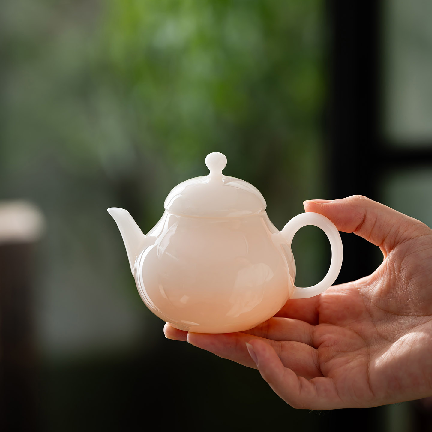 德化冰种玉瓷梨形壶陶瓷茶壶家用功夫茶具半手工茶壶璞玉茶壶定制