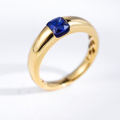 斯里兰卡天然蓝宝石戒指皇家蓝矢车菊蓝宝石男戒彩宝定制情侣对戒