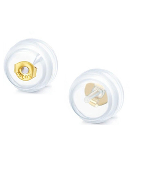 【今日秒杀】18k黄金白金硅胶耳逼耳堵耳夹 耳饰耳钉后塞配件