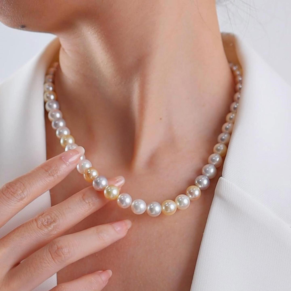 稀缺臻品！天然无调色akoya混彩珍珠项链糖果色海水珍珠颈链串链,珠宝/钻石/翡翠,颈饰,淘宝优惠券,粉丝福利购,淘宝优惠卷