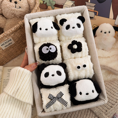 可爱袜子女珊瑚绒加厚居家地板袜