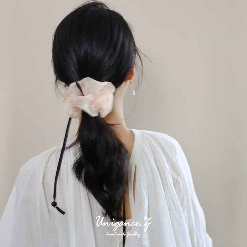 由观大肠发圈桑蚕丝古风真丝复古