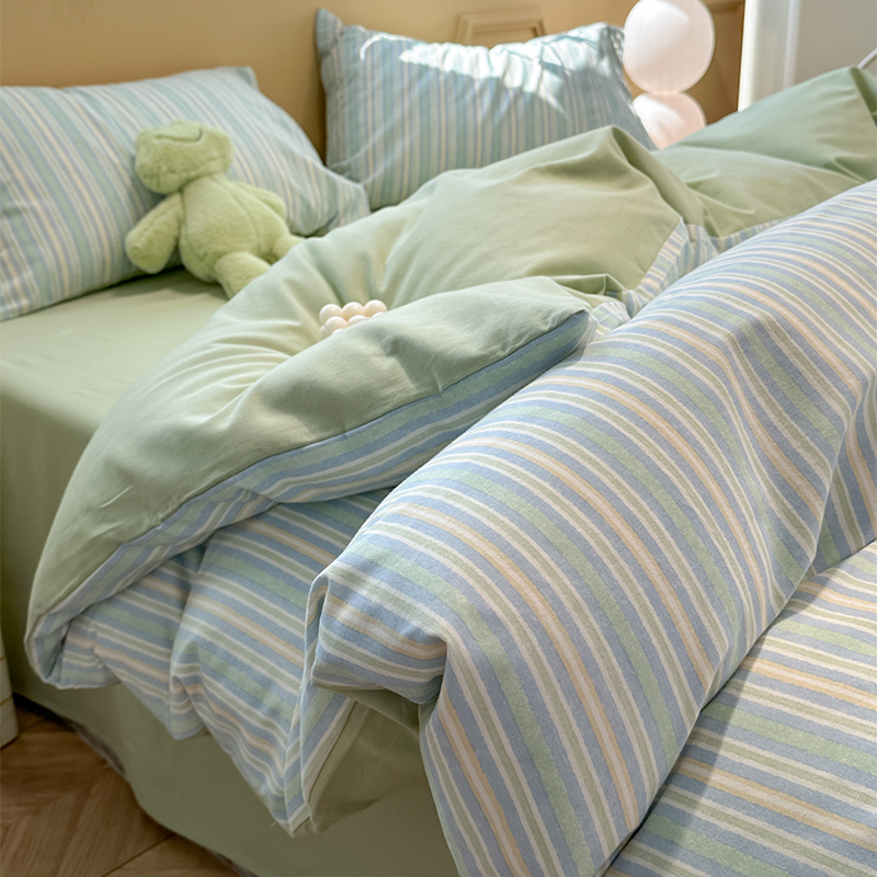 A类ins风简约磨毛全棉纯棉2024新款被套单件150x200x230单人被罩