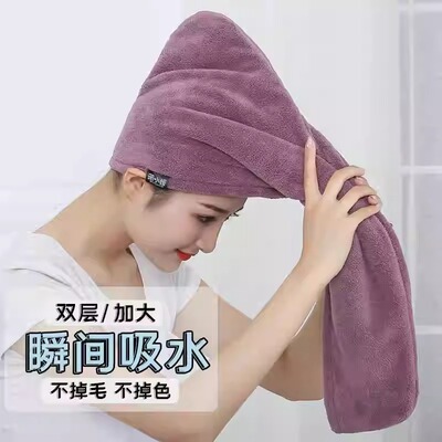 2024新款干发帽女超强吸水速干双层加大浴帽包头发帽子免吹干发巾